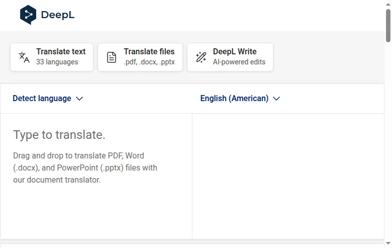 A picture of DeepL Translator